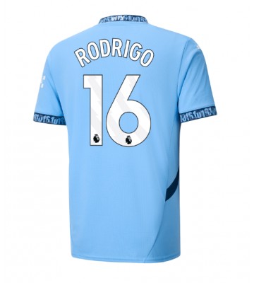 Manchester City Rodri Hernandez #16 Replika Hjemmebanetrøje 2024-25 Kortærmet